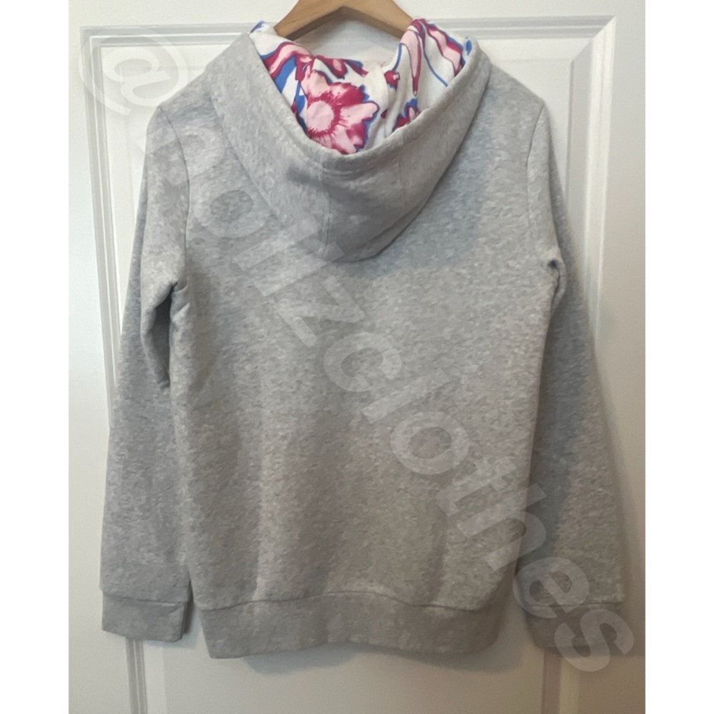NWT Adidas Floral Grey Hoodie S - Picture 6 of 7